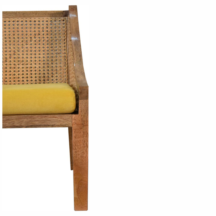 Larissa Mustard Cotton Velvet Chair - TidySpaces