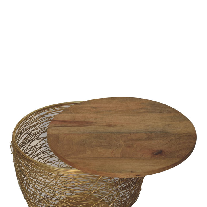 Netted Metal Side Table - TidySpaces