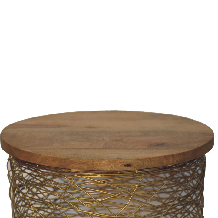 Netted Metal Side Table - TidySpaces