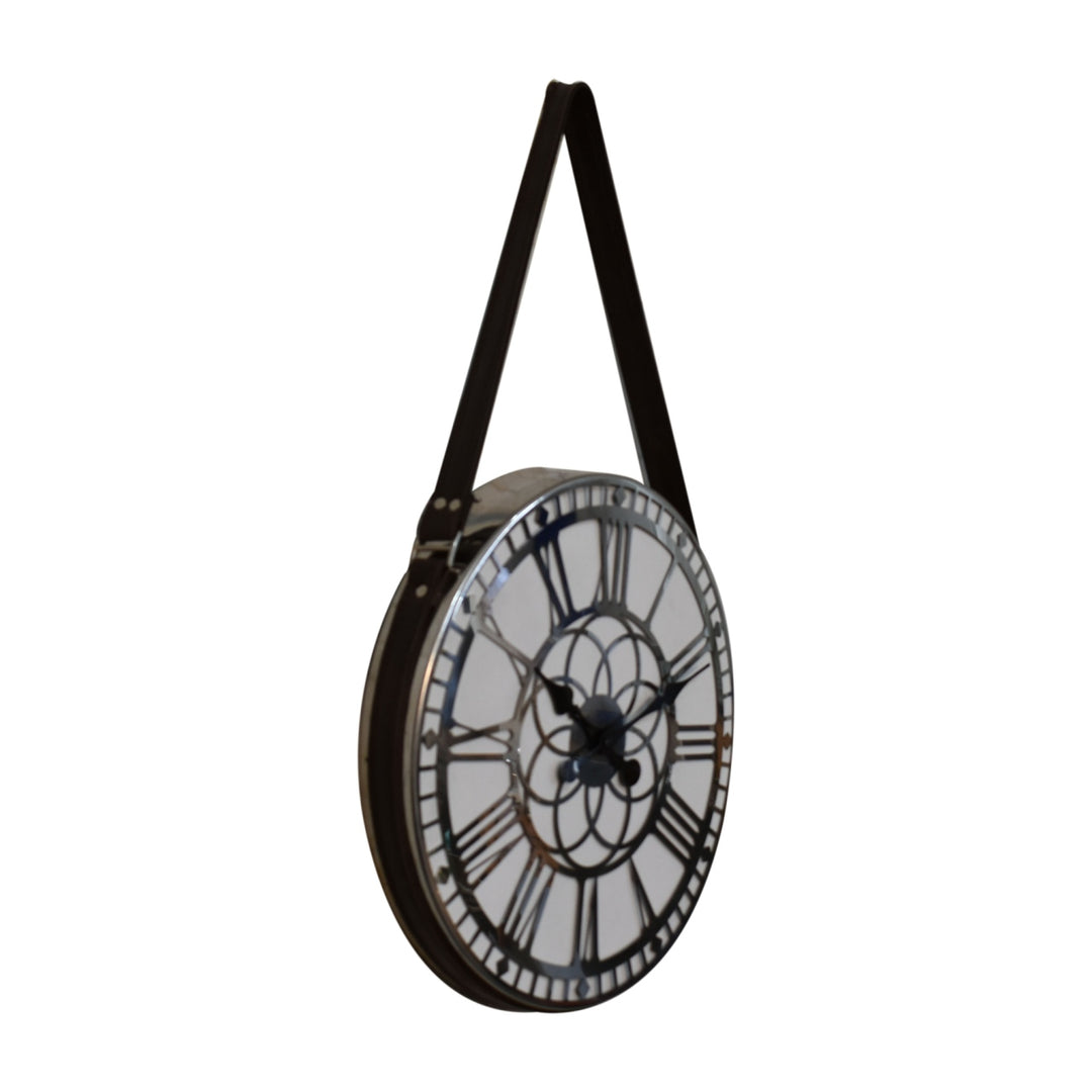 White Chrome Hanging Wall Clock - TidySpaces