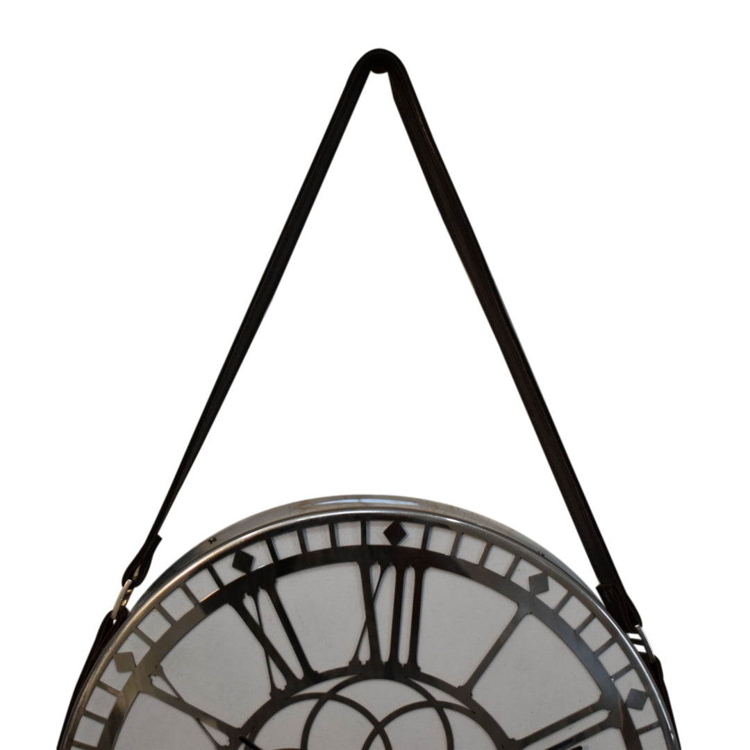 White Chrome Hanging Wall Clock - TidySpaces