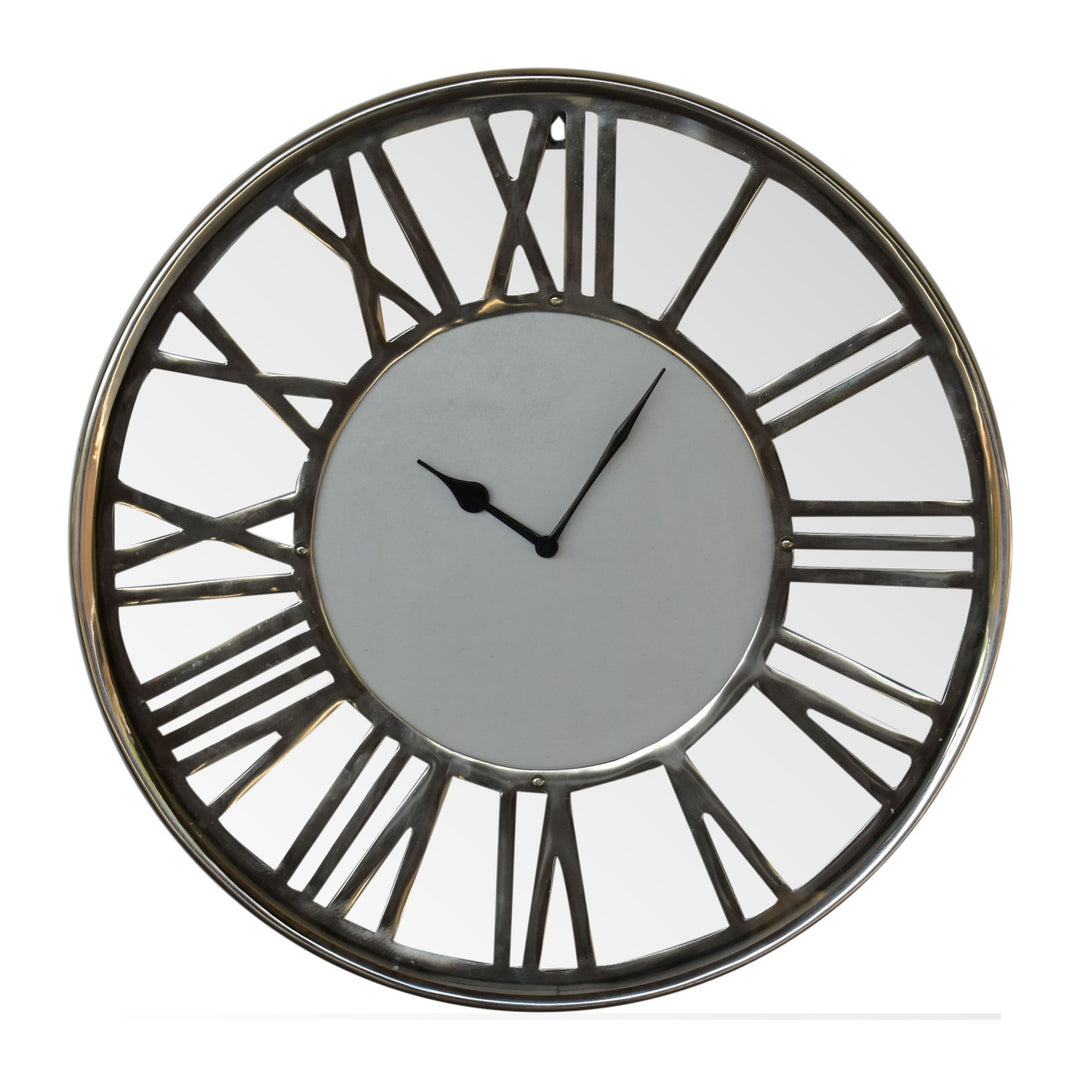 White and Chrome Wall Clock - TidySpaces