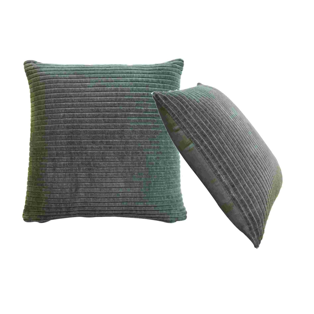 Ribbed Green Cushion Set of 2 - TidySpaces