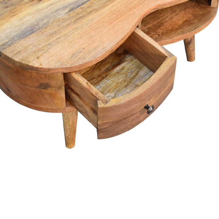 Mini Oak-ish Wave Coffee Table - TidySpaces