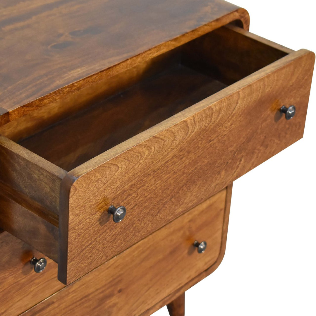Mini Curved Chestnut Chest - TidySpaces