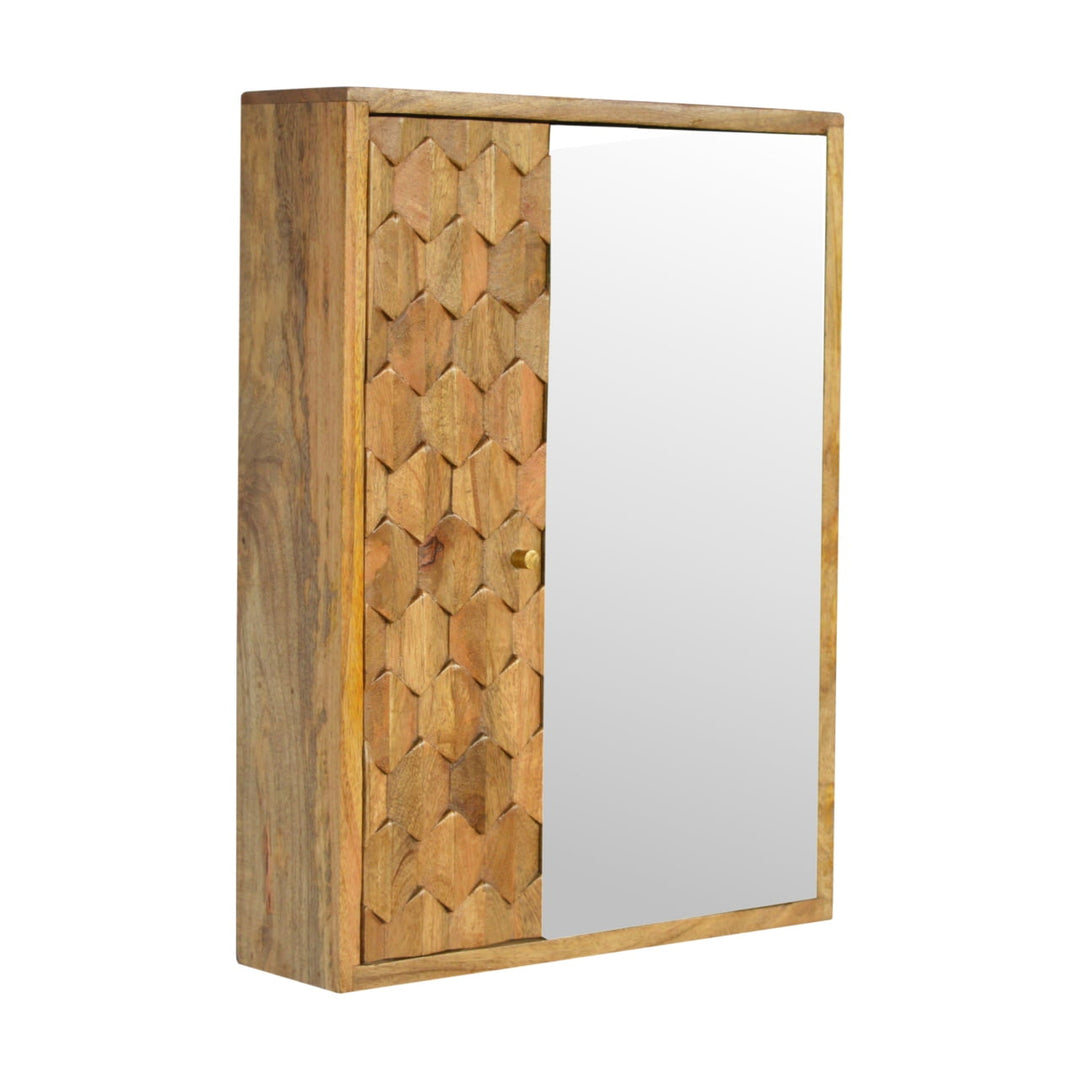 Pineapple Carved Mirror Cabinet - TidySpaces