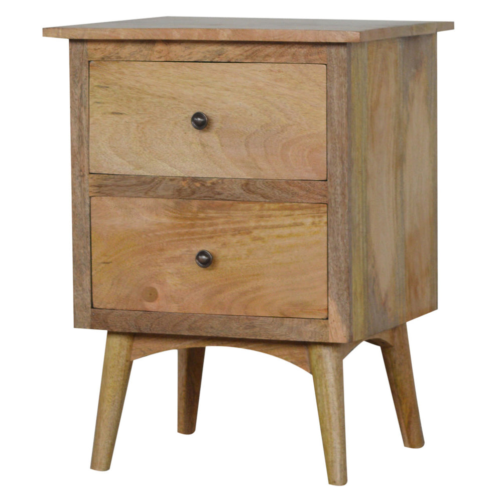 Nordic Style Bedside with 2 Drawers - TidySpaces