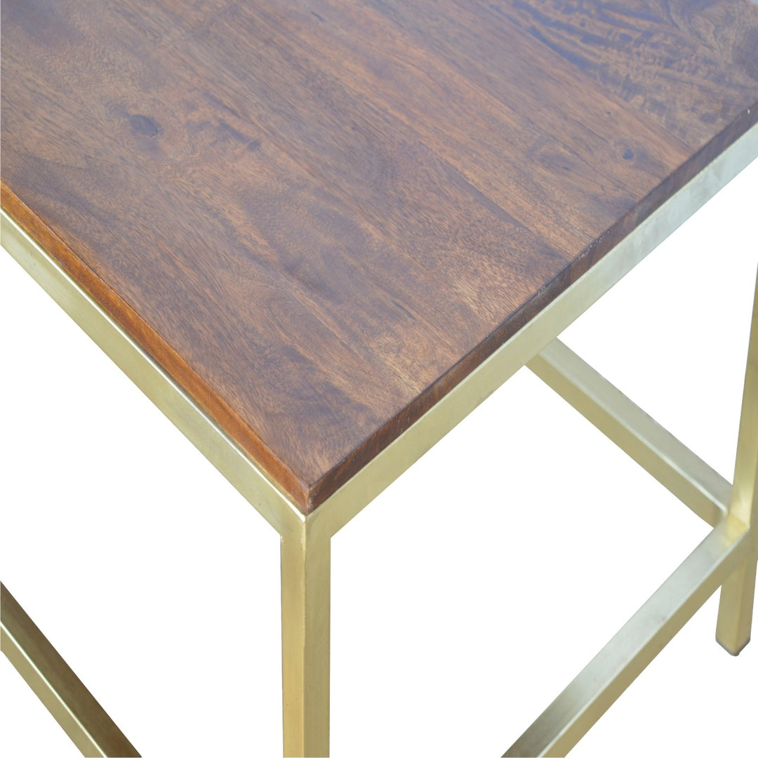 Rectangle Gold Coffee Table - TidySpaces