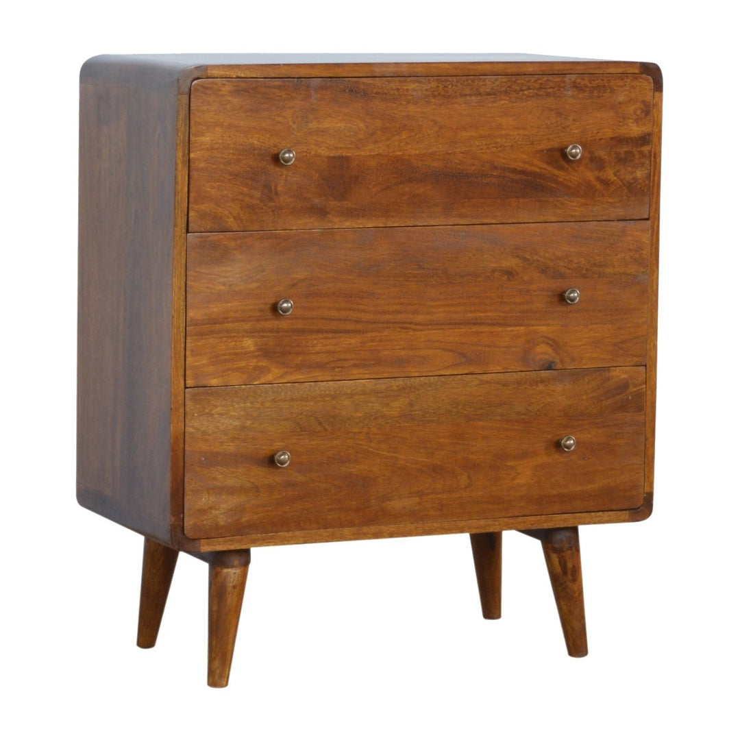 Curved Chestnut Chest - TidySpaces