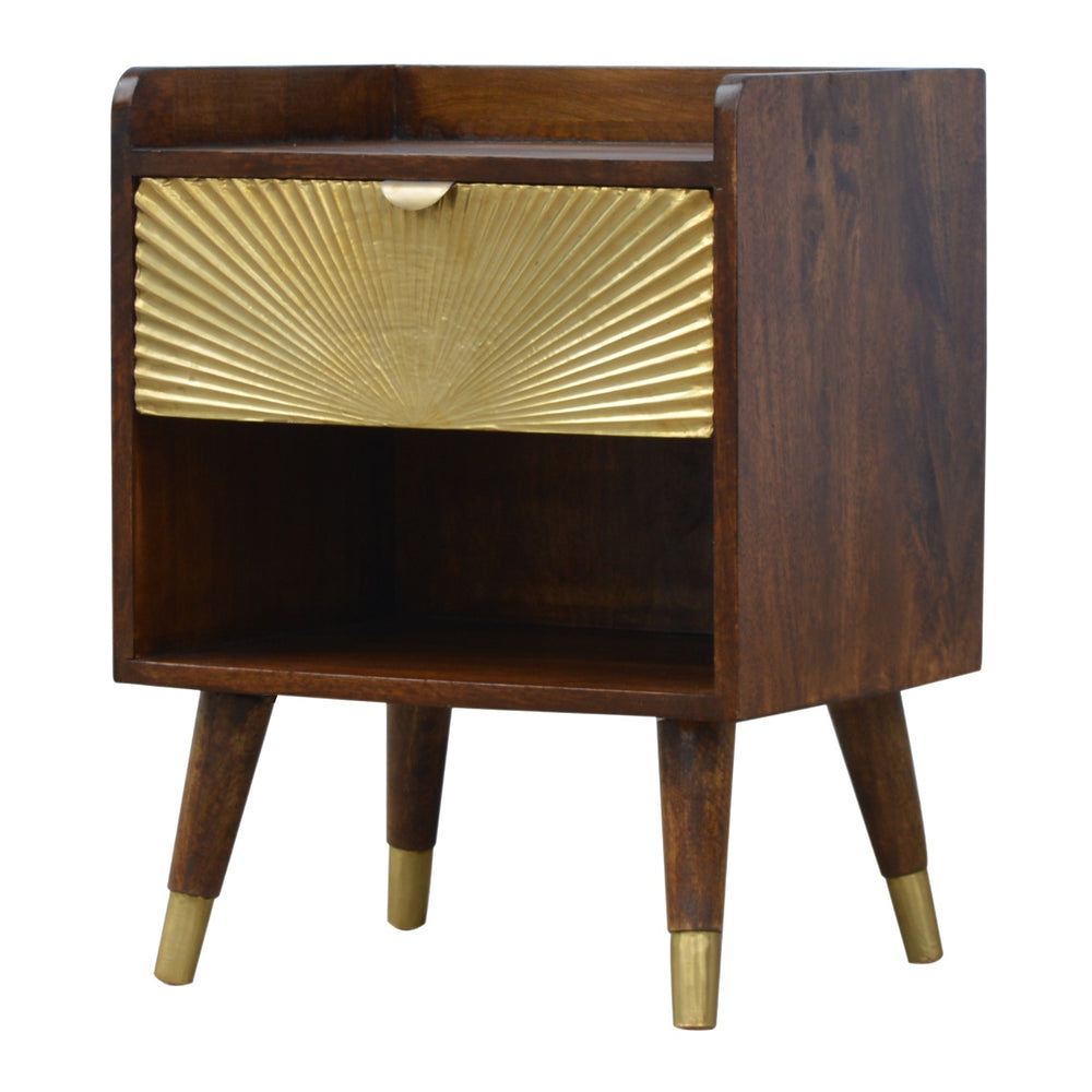 Manila Gold One Drawer Bedside - TidySpaces